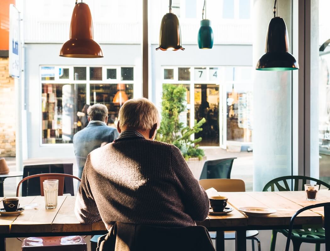 man having coffee
