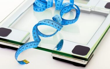 Measuring tape on a scale